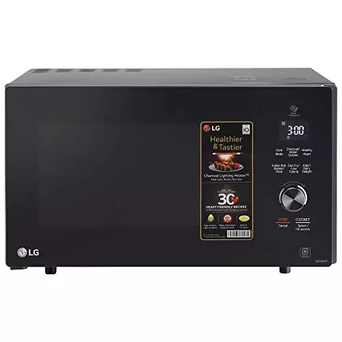 LG 28 L Convection Charcoal Microwave Oven MJEN286UF Black Heart Friendly Recipes 0