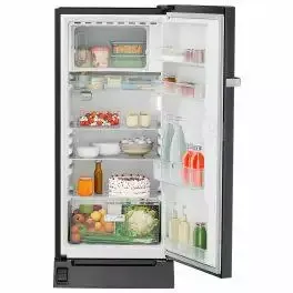 Liebherr DFBBSD 1925, 191L 4 Star Pure Single-door refrigerator with iCoolTouch UI, Foot Pedal, Base Drawer, 20 Years Warranty on Compressor, Black Steel