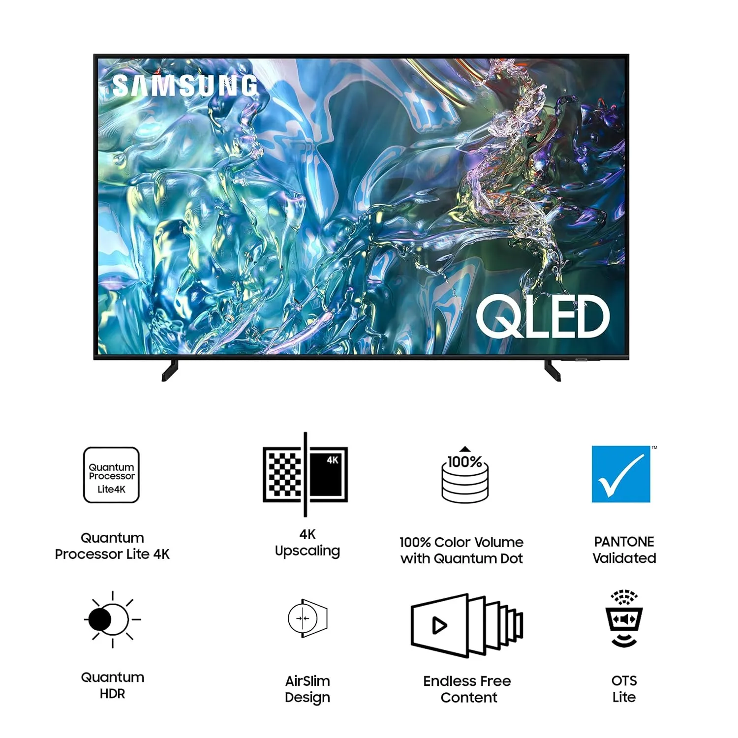 SAMSUNG QA43Q7FAAULXL, 108 cm (43 inch) 4K Ultra HD QLED Smart Tizen TV with 100% Color Volume with Quantum Dot, Q4 AI Processor, Alexa and Google Assistant, Black SAMSUNG QA43Q7FAAULXL, 108 cm (43 inch) 4K Ultra HD QLED Smart Tizen TV with 100% Color Volume with Quantum Dot, Q4 AI Processor, Alexa and Google Assistant, Black