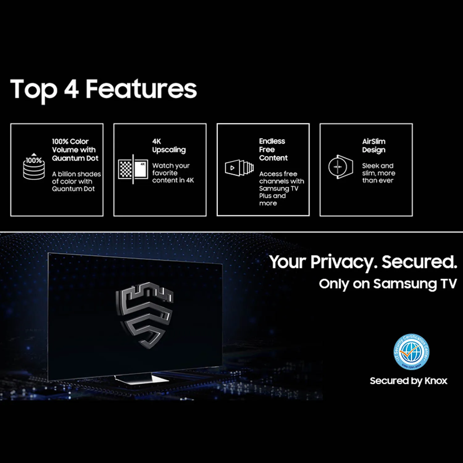 SAMSUNG QA43Q7FAAULXL, 108 cm (43 inch) 4K Ultra HD QLED Smart Tizen TV with 100% Color Volume with Quantum Dot, Q4 AI Processor, Alexa and Google Assistant, Black SAMSUNG QA43Q7FAAULXL, 108 cm (43 inch) 4K Ultra HD QLED Smart Tizen TV with 100% Color Volume with Quantum Dot, Q4 AI Processor, Alexa and Google Assistant, Black