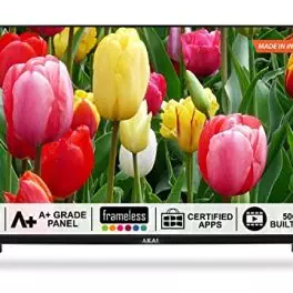 AKAI 80 cm 32 Inches HD Ready Smart LED TV AKLT32S FL1Y9M Black with Frameless Design 0