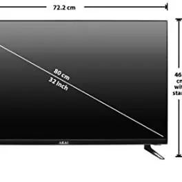 AKAI 80 cm 32 Inches HD Ready Smart LED TV AKLT32S FL1Y9M Black with Frameless Design 0 4