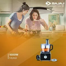 Bajaj FX 1000 DLX 1000 Watts Food Processor and Mixer Grinder with 9 attachments Black 0 0