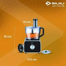 Bajaj FX 1000 DLX 1000 Watts Food Processor and Mixer Grinder with 9 attachments Black 0 4