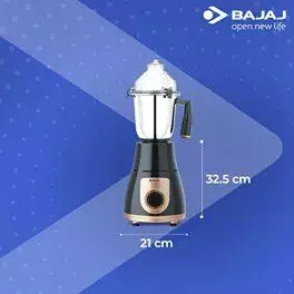Bajaj GX 3701 750W Mixer Grinder with Nutri Pro Feature 3 Jars Black 0 4
