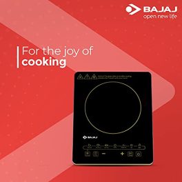 Bajaj Magnifique 2000W Induction Cooktop with Insect Protection Pan Sensor Technology 7 Auto Cook Indian Menus Polished Glass with Premium Dual Tone Touch Buttons Black Gold Electric Stove 0 2