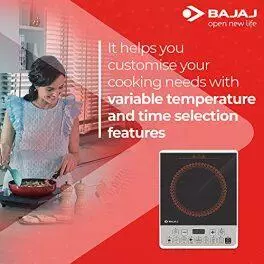 Bajaj Majesty ICX Pearl 1900W Induction Cooktop with Pan sensor and Voltage Pro Technology Black 0 0