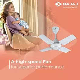 Bajaj Maxima 600 mm Ceiling Fans for Home BEE StarRated Energy EfficientRust Free Coating for Long Life High Air Delivery 2 Yr Warranty by BajajWhite Ceiling Fan 0 0