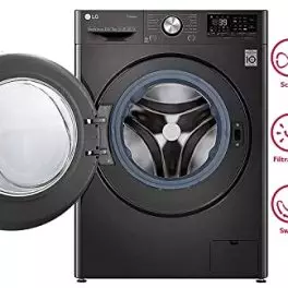 LG 105 Kg 70 Kg Wi Fi Inverter AI Direct Drive Fully Automatic Front Load Washer Dryer FHD1057STB Steam In built Heater 6 Motion DD Black Steel 0 1