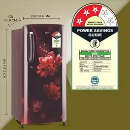 LG 185 L 3 Star Direct Cool Single Door Refrigerator GL B201ASCD Scarlet Charm Moist N Fresh 0 3