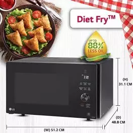 LG 28 L Convection Charcoal Microwave Oven MJEN286UF Black Heart Friendly Recipes 0 4