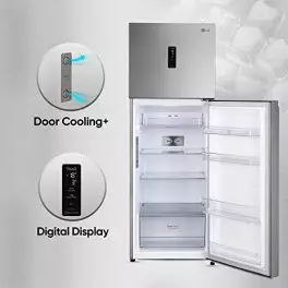LG 343 L 3 Star Frost Free Smart Inverter Wi Fi Double Door Refrigerator 2023 Model GL T382TPZX Shiny Steel Convertible Door Cooling 0 3