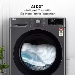 LG 7 Kg 5 Star AI Direct Drive Fully Automatic Front Loading Washing Machine FHV1207Z2M Middle Black Steam for Hygiene Wash 0 2