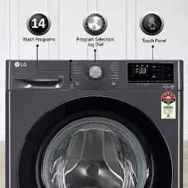 LG 7 Kg 5 Star AI Direct Drive Fully Automatic Front Loading Washing Machine FHV1207Z2M Middle Black Steam for Hygiene Wash 0 3