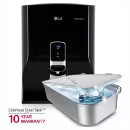 LG 8L RO Water Purifier with Stainless Steel Tank Black Color (WW140NP) Dynamic Distributors Pimpri