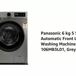 Panasonic 6 kg 5 Star Fully Automatic Front Loading Washing Machine NA 106MB3L01 Grey 0 0