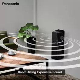 Panasonic Sc Ua7Gw K 1700W Compact High Power Wireless Bluetooth Audio Party Speaker System with Karaoke Black 0 1