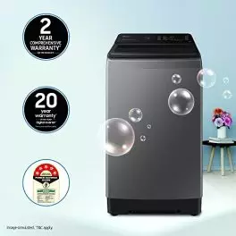 Samsung 10 Kg 5 Star Wi Fi Enabled Inverter Fully Automatic Top Loading Washing Machine WA10BG4546BDTL Versailles Gray Ecobubble 0 3