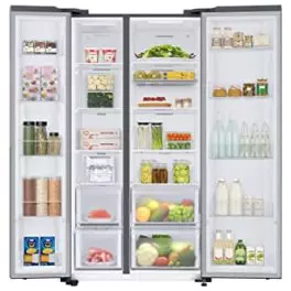 Samsung 653L WI FI Enabled SmartThings Side By Side Inverter Refrigerator RS76CG8113SLHL EZ Clean Steel 0 4