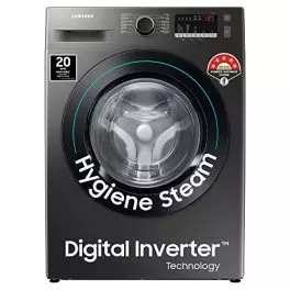 Samsung 8 kg 5 Star Digital Inverter Motor Fully Automatic Front Load Washing Machine WW80T4040CX1TL Hygiene Steam Inox 0