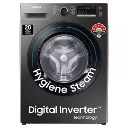 Samsung 9 kg 5 Star Digital Inverter Motor Fully Automatic Front Load Washing Machine WW90T4040CX1TL Hygiene Steam Inox 0