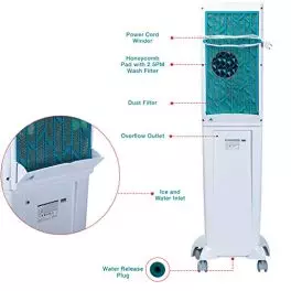 Symphony Diet 50i 50 Litre Air Cooler White with Remote Control and i Pure Technology 0 3