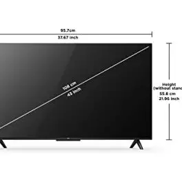 TCL 108 cm 43 inches Bezel Less Full Screen Series Ultra HD 4K Smart LED Google TV 43P635 Pro Black 0 3