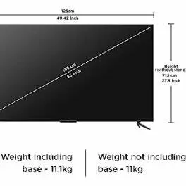 TCL 139 cm 55 inches 4KUltra HD Smart QLED Google TV 55C645 Black 0 3