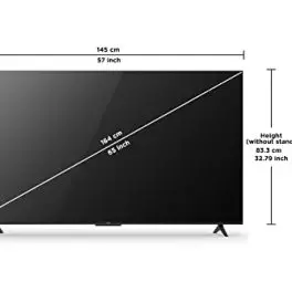 TCL 164 cm 65 inches Bezel Less Full Screen Series Ultra HD 4K Smart LED Google TV 65P635 Pro Black 0 0