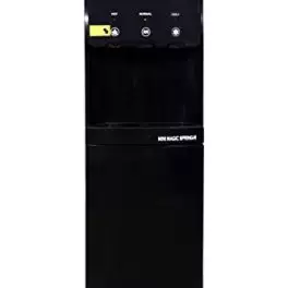 Voltas Spring R Water Dispenser with Three Temperature Tap and Small Refrigerator Black Color 0 1