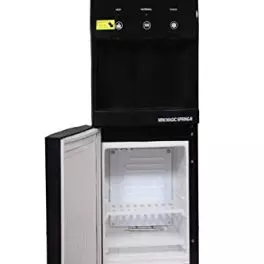 Voltas Spring R Water Dispenser with Three Temperature Tap and Small Refrigerator Black Color 0