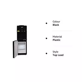 Voltas Spring R Water Dispenser with Three Temperature Tap and Small Refrigerator Black Color 0 5