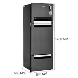 Whirlpool 260 L Frost Free Multi Door Refrigerator with Zeolite technologyFP 283D PROTTON ROY Steel Onyx 0 0