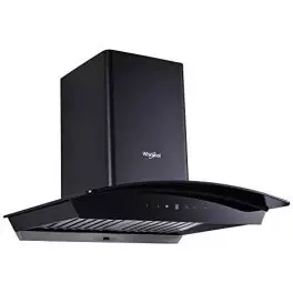 Whirlpool 60 cm 1100 mHR Auto Clean Curved Glass Kitchen Chimney CG 601 HAC HOOD Baffle Filter Touch Control Black 0 0