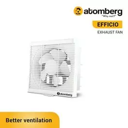 atomberg Efficio Exhaust Fan 250mm with BLDC Motor Easy to Clean 11 Year Warranty White 0 0