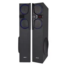 AKAI Audio TS 160 20 160W Wireless Bluetooth Tower Speaker with Optical Input and Wireless Mic Black 0