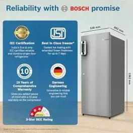 Bosch CST22S24NI, 226 Litre 4 Star Fine Steel