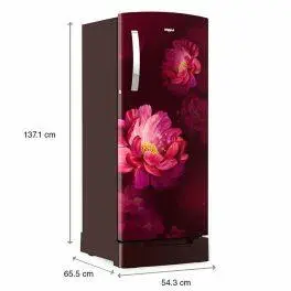 Whirlpool 215 IMPRO ROY, 192 L 3 Star Icemagic Pro Inverter Direct-Cool Single Door Refrigerator, With Base Drawer, Wine Peony