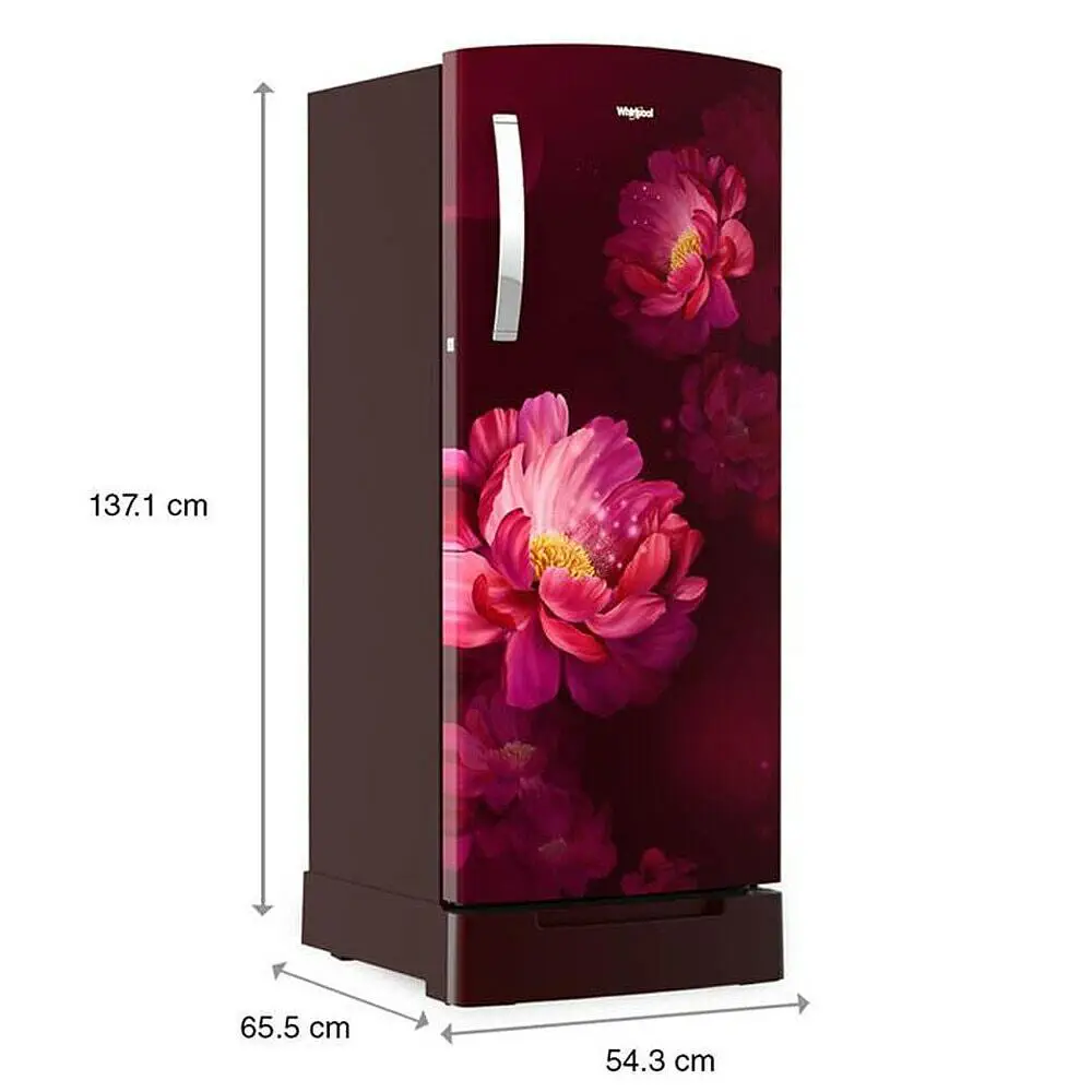 Whirlpool 215 IMPRO ROY, 192 L 3 Star Icemagic Pro Inverter Direct-Cool Single Door Refrigerator, With Base Drawer, Wine Peony