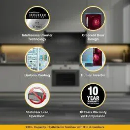 Whirlpool 230 IMPRO PRM, 192 L 3 Star Icemagic Pro Inverter Direct-Cool Single Door Refrigerator, Alpha Steel