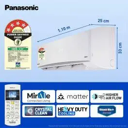 Panasonic CU-RU18AKY 1.5 Ton 3 Star Inverter AC with 7-in-1 Convertible, White