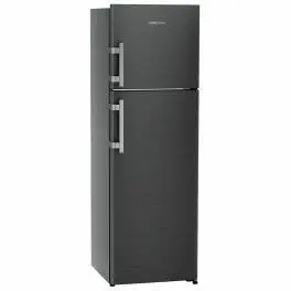 Liebherr TDLBSB3111, 316L 2 Star inverter, Hot to Cool, Frost Free Double Door Refrigerator, 20 Years Warranty on Compressor, Black Gloss