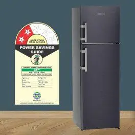 Liebherr TDLBSB3111, 316L 2 Star inverter, Hot to Cool, Frost Free Double Door Refrigerator, 20 Years Warranty on Compressor, Black Gloss