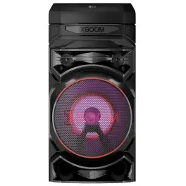 LG RNC5, Party Speaker with Double Super Bass Boost, Party Lighting, DJ Application, Karoke Star and Wireless Party Link, Black