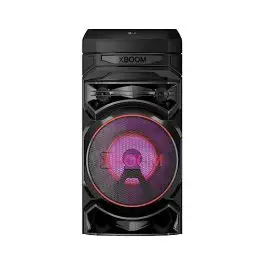 LG RNC5, Party Speaker with Double Super Bass Boost, Party Lighting, DJ Application, Karoke Star and Wireless Party Link, Black